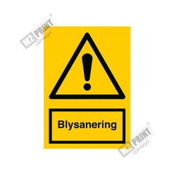 Advarselsskilt - Blysanering