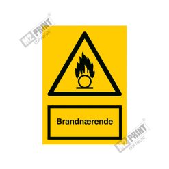 Advarselsskilt - Brandnærende