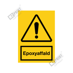 Advarselsskilt - Epoxyaffald