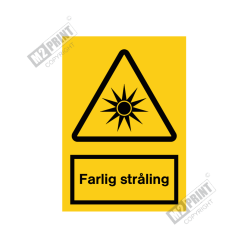 Advarselsskilt - Farlig stråling