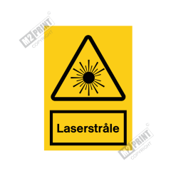 Advarselsskilt - Laserstråle