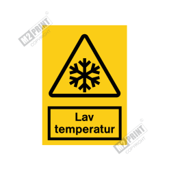 Advarselsskilt - Lav temperatur