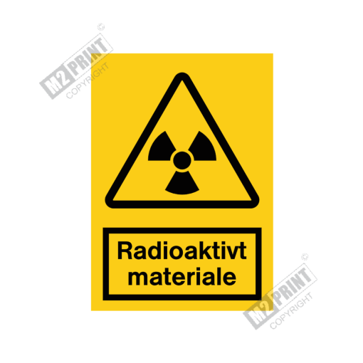 Advarselsskilt - Radioaktivt materiale