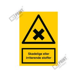 Advarselsskilt - Skadelige eller irritende stoffer