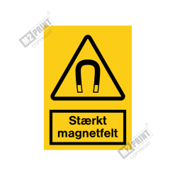 Advarselsskilt - Stærkt magnetfelt