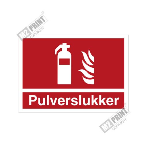 Brandskilt - Pulverslukker