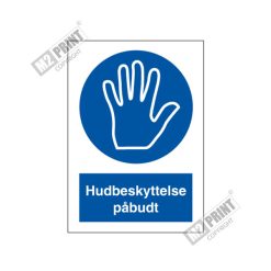 Påbudsskilt - Hudbeskyttelse påbudt