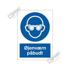 Påbudsskilt - Øjenværn påbudt