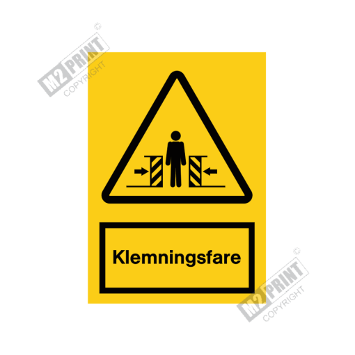 Advarselsskilt - Klemningsfare 1
