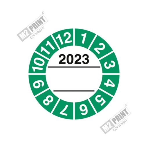 Kalibreringsmærke 2023 med tekstfelt Ø 20mm, Ø 30mm, Ø 40mm