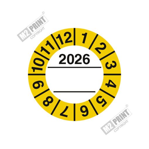 Kalibreringsmærke 2026 med tekstfelt Ø 20mm, Ø 30mm, Ø 40mm