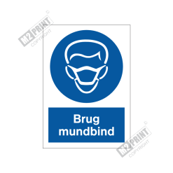 Påbudsskilt - Brug mundbind