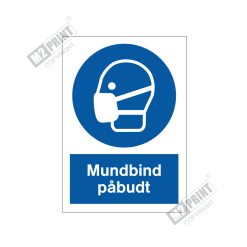 Påbudsskilt - Mundbind påbudt