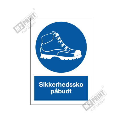 Påbudsskilt - Sikkerhedssko påbudt 2