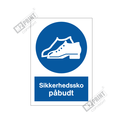 Påbudsskilt - Sikkerhedssko påbudt