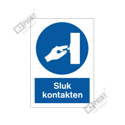 Påbudsskilt - Sluk kontakten