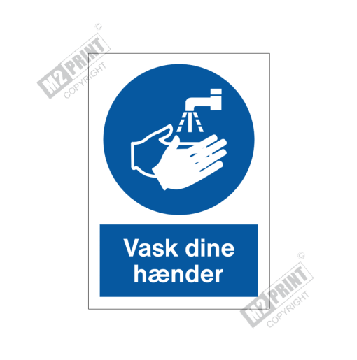 Påbudsskilt - Vask dine hænder