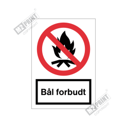 Forbudsskilt - Bål forbudt
