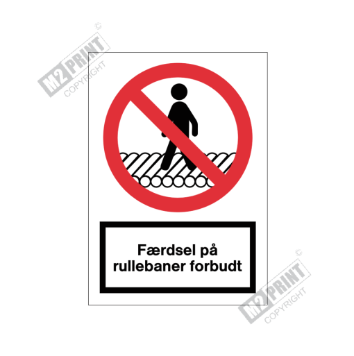 Forbudsskilt - Færdsel på rullebaner forbudt