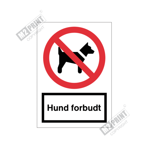 Forbudsskilt - Hund forbudt