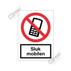 Forbudsskilt - Sluk mobilen
