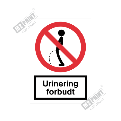 Forbudsskilt - Urinering forbudt
