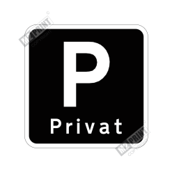 Parkeringsskilt - Parkering privat sort
