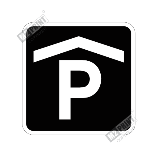 Parkeringsskilt - Parkering under tag sort