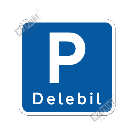 Parkeringsskilt - Parkering delebil blå