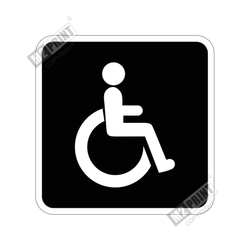 Parkeringsskilt - Parkering handicapsymbol sort