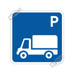 Parkeringsskilt - Parkering lastbil blå