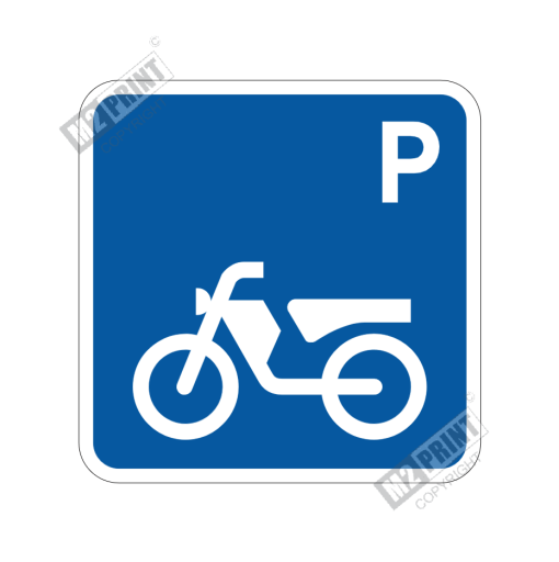 Parkeringsskilt - Parkering motorcykel MC blå