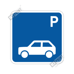 Parkeringsskilt - Parkering bil blå