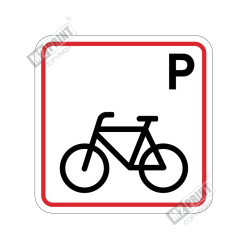 Parkeringsskilt - Parkering cykel hvid
