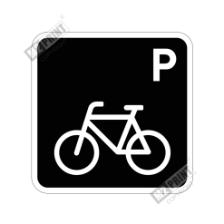 Parkeringsskilt - Parkering cykel sort
