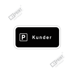 Parkeringsskilt - Parkering kunder sort