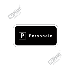 Parkeringsskilt - Parkering personale sort