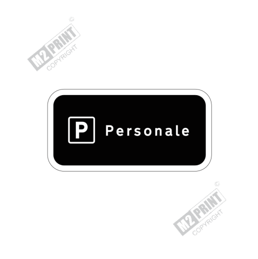 Parkeringsskilt - Parkering personale sort