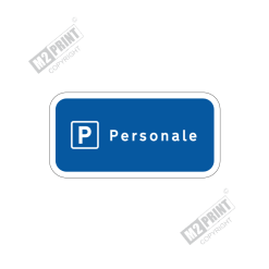 Parkeringsskilt - Parkering personale blå