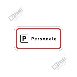 Parkeringsskilt - Parkering personale hvid