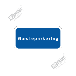 Parkeringsskilt - Gæsteparkering blå 1