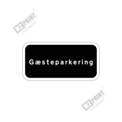 Parkeringsskilt - Gæsteparkering sort 1