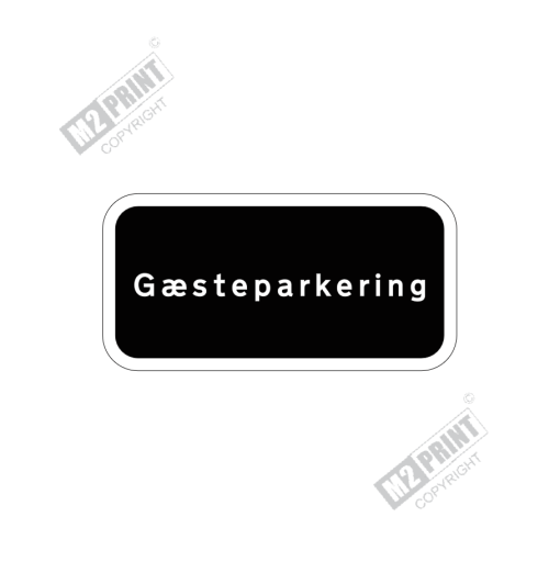 Parkeringsskilt - Gæsteparkering sort 1
