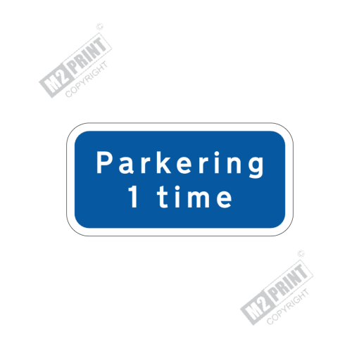 Parkeringsskilt - Parkering 1 time blå