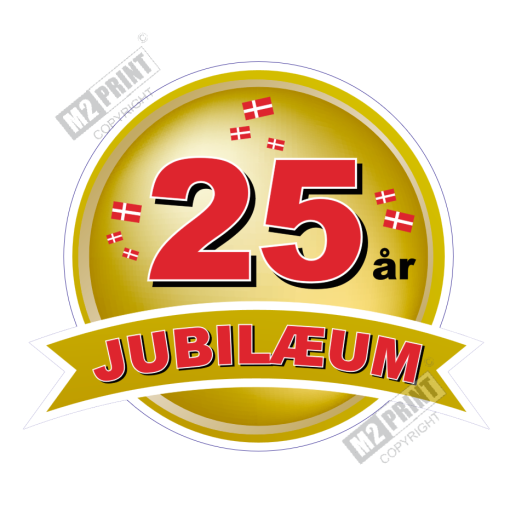 25 års jubilæum skilt