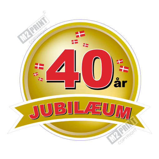 40 års jubilæum skilt