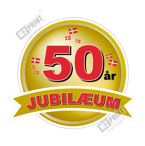 50 års jubilæum skilt