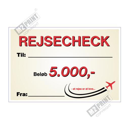 Gavekort rejsecheck at rejse er at leve