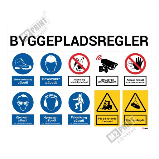 Byggepladsskilt - Regler for sikkerhed 2