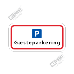 Parkeringsskilt - Gæsteparkering blå symbol